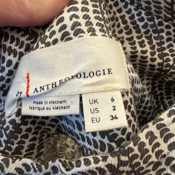 Anthropologie Black and White Patterned Pants - Picture 3 of 3